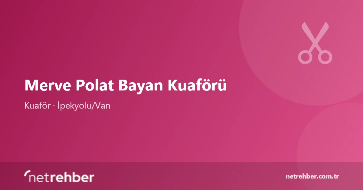 Merve Polat Bayan Kuaförü kapak görseli
