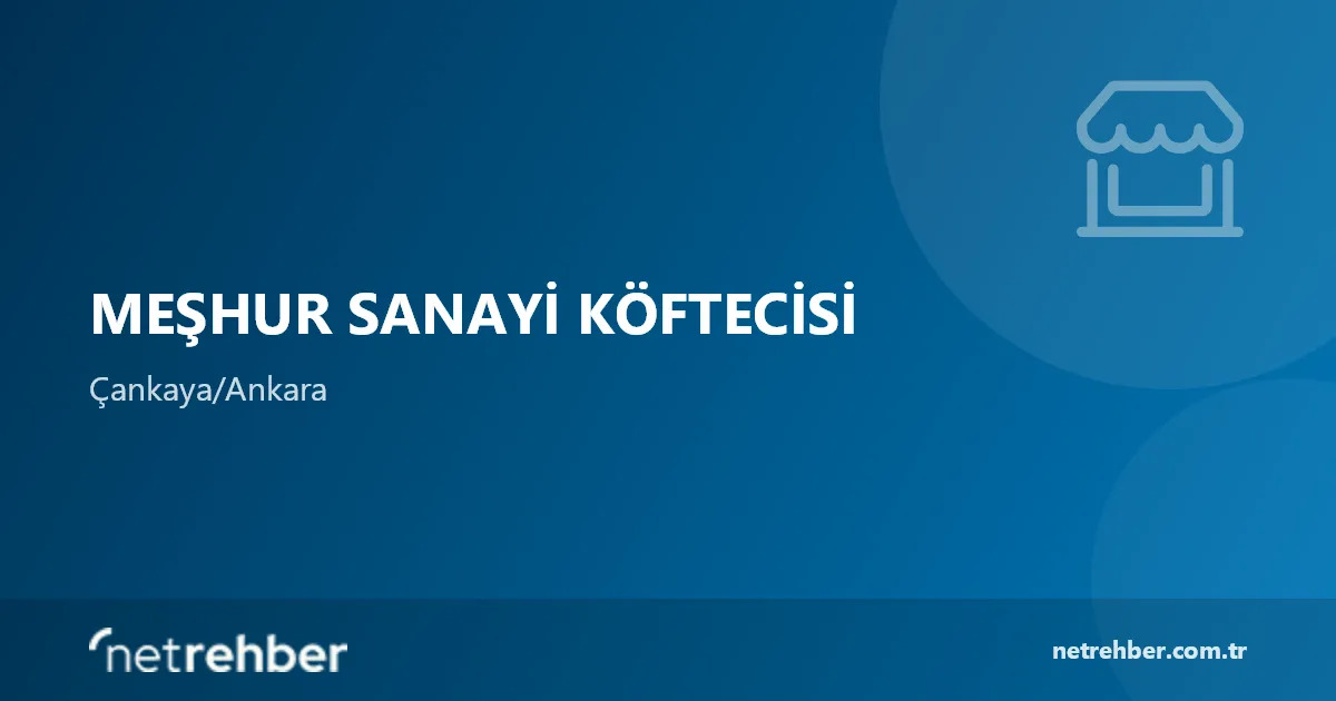 Meşhur Sanayi Köftecisi kapak görseli