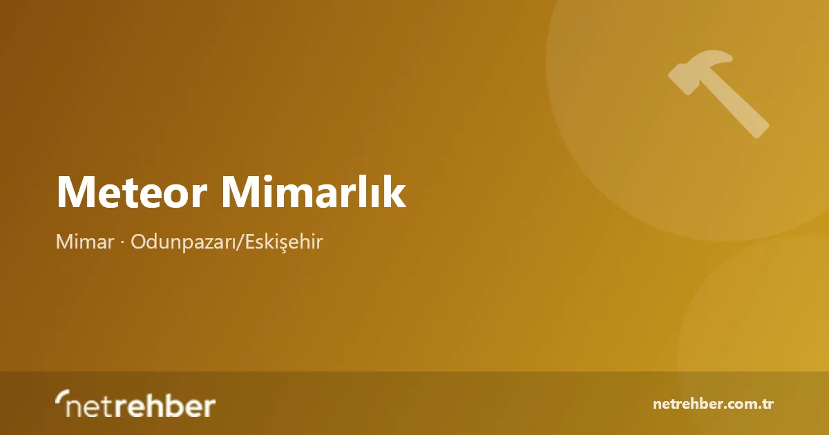 Meteor Mimarlık kapak görseli