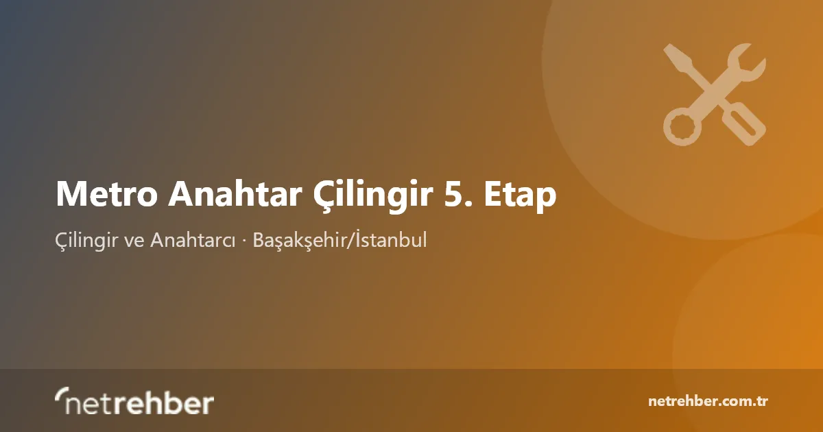 Metro Anahtar Çilingir 5. Etap kapak görseli