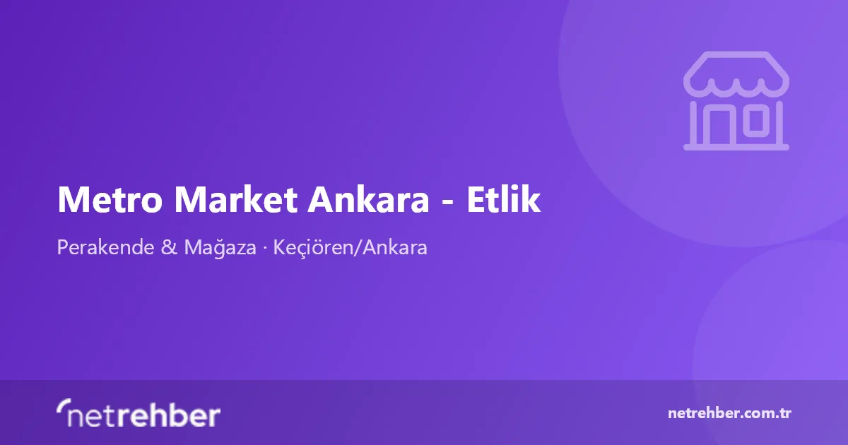 Metro Market Ankara - Etlik kapak görseli