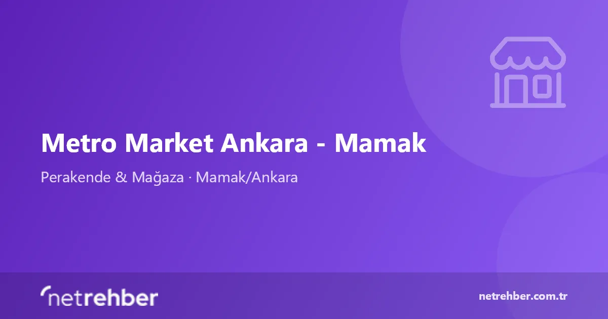 Metro Market Ankara - Mamak kapak görseli