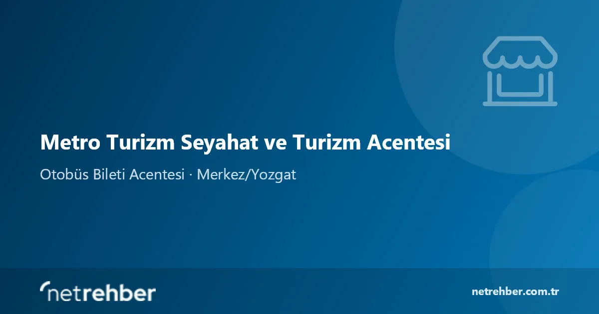Metro Turizm Seyahat ve Turizm Acentesi kapak görseli