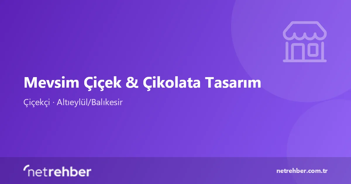 Mevsim Çiçek & Çikolata Tasarım kapak görseli