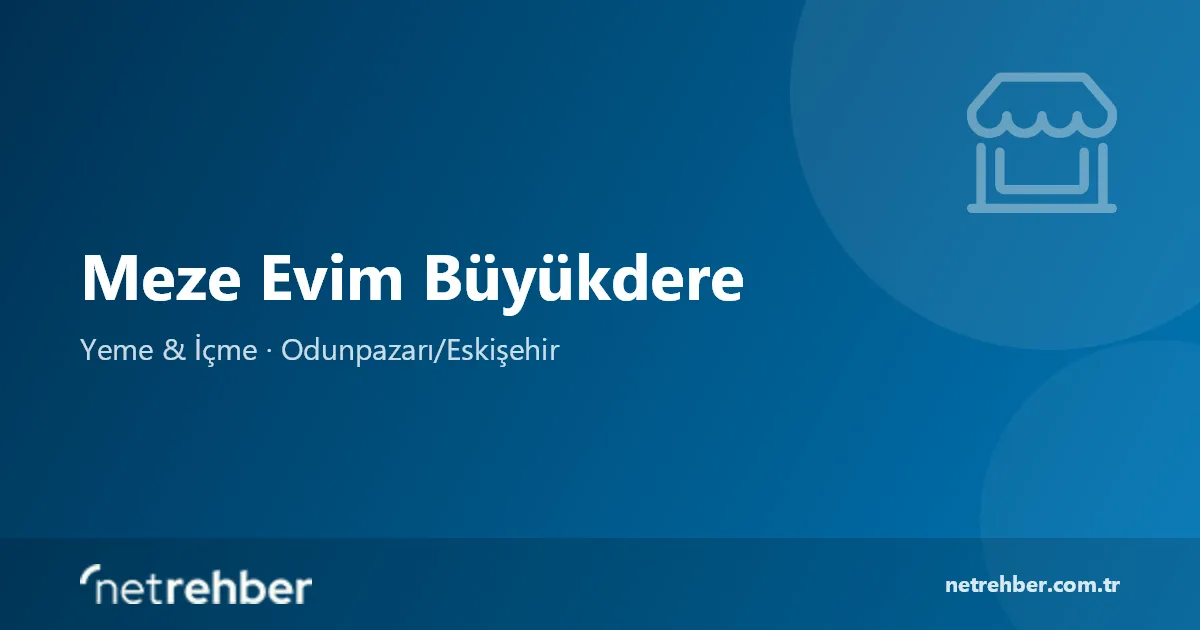 Meze Evim Büyükdere kapak görseli