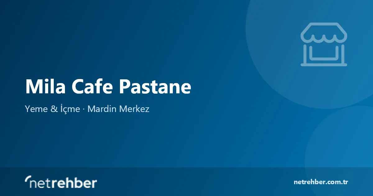 Mila Cafe Pastane kapak görseli