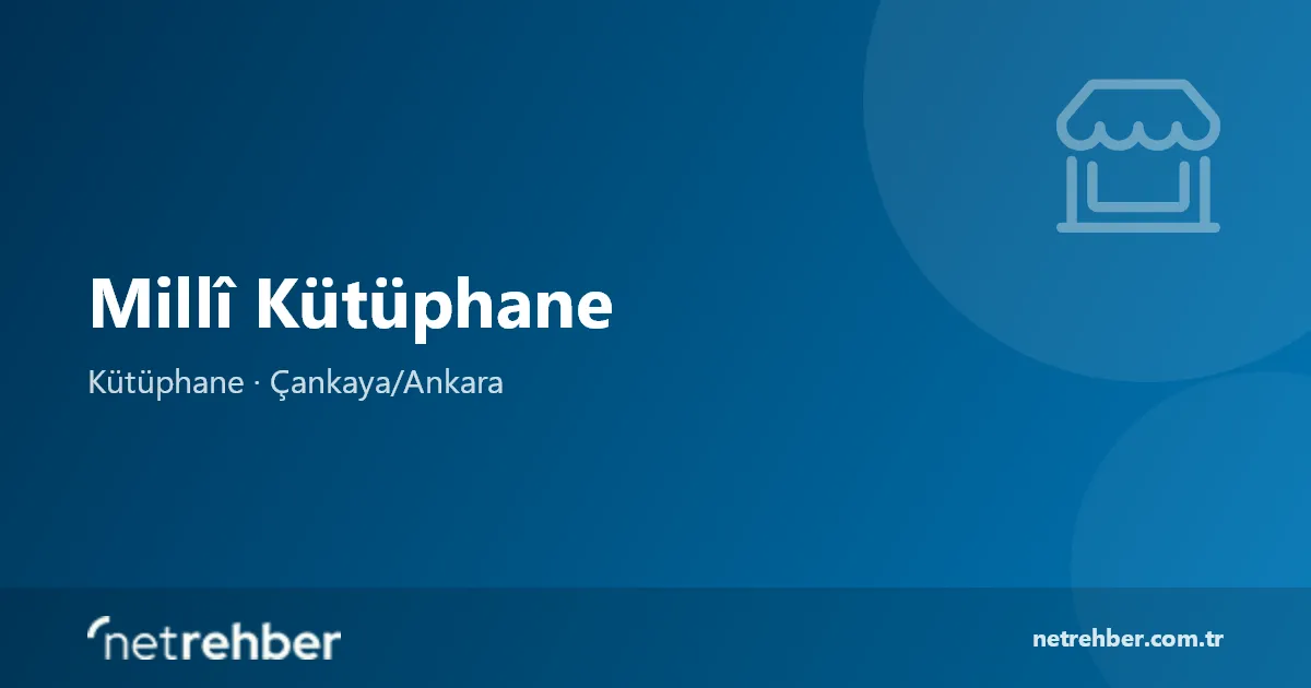 Millî Kütüphane kapak görseli