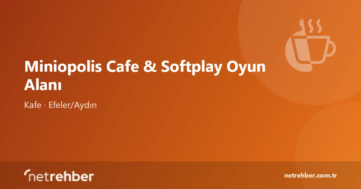 Miniopolis Cafe & Softplay Oyun Alanı kapak görseli