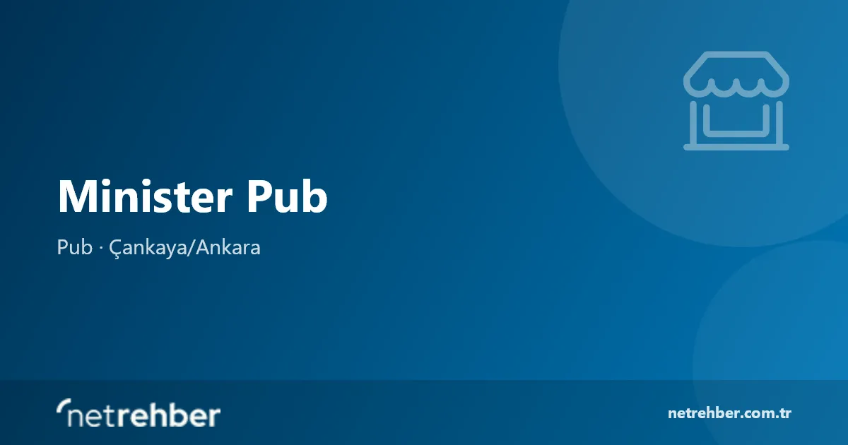 Minister Pub kapak görseli