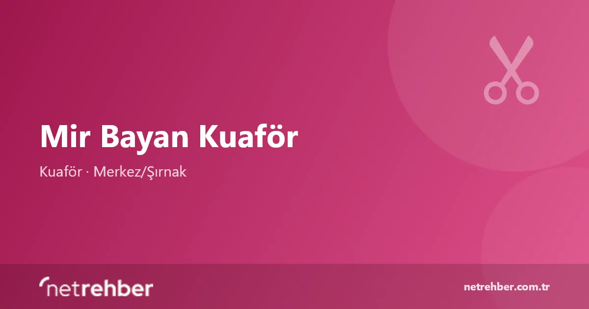 Mir Bayan Kuaför kapak görseli