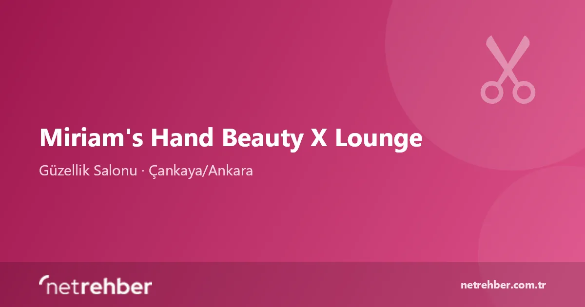 Miriam's Hand Beauty X Lounge kapak görseli