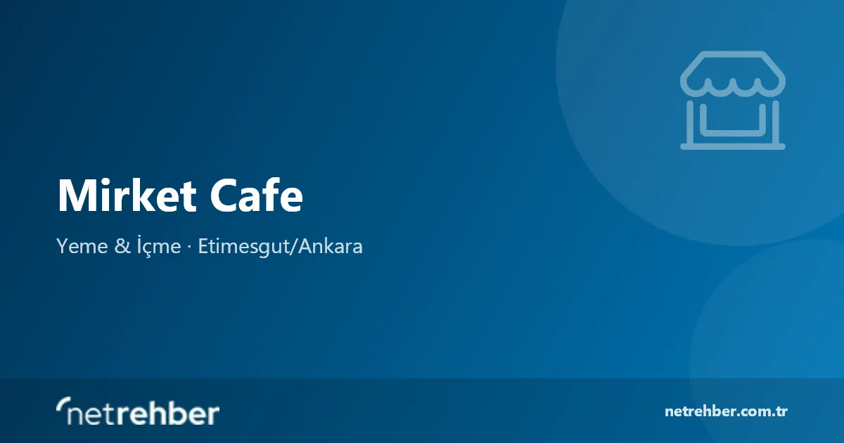 Mirket Cafe kapak görseli
