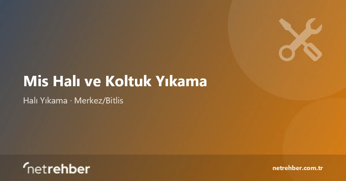 Mis Halı ve Koltuk Yıkama kapak görseli