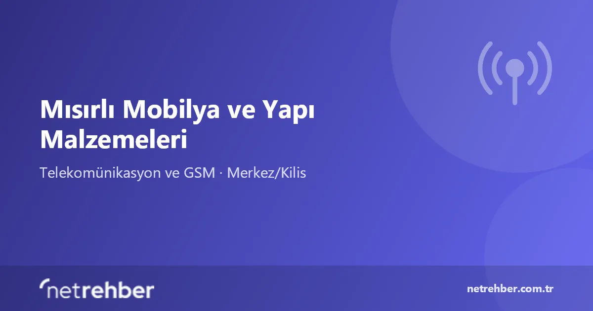 Mısırlı Mobilya ve Yapı Malzemeleri kapak görseli