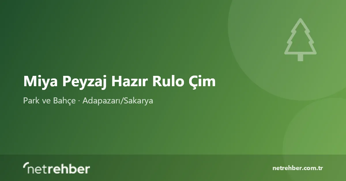 Miya Peyzaj Hazır Rulo Çim kapak görseli
