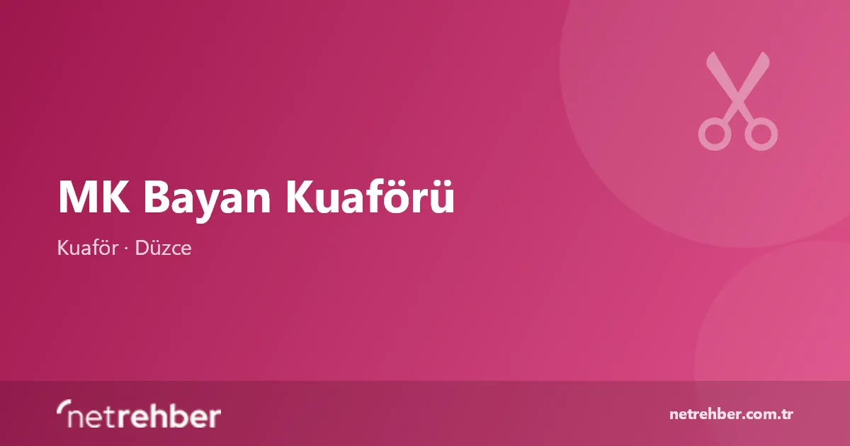 MK Bayan Kuaförü kapak görseli
