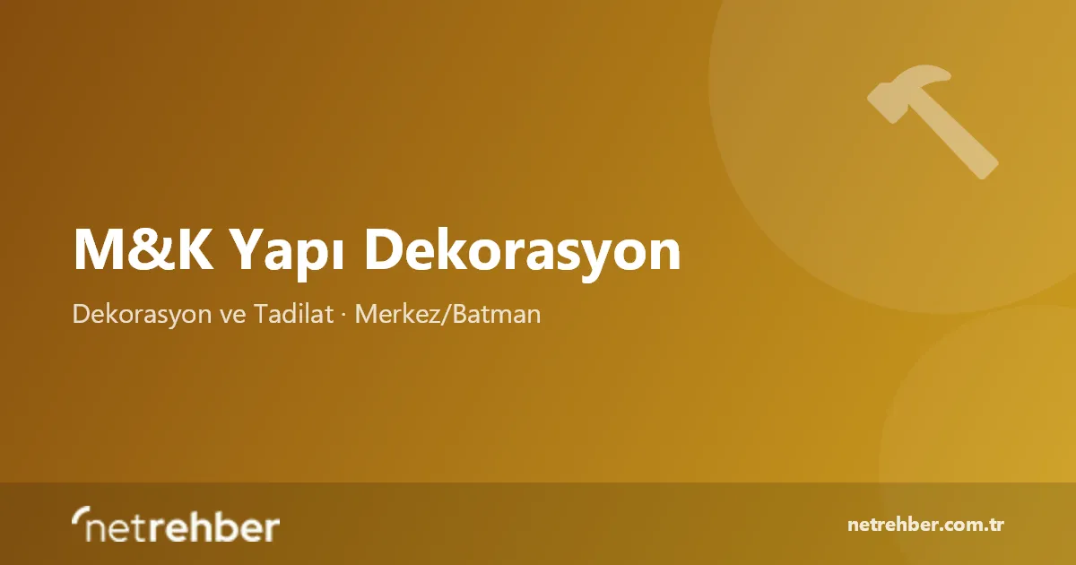 M&K Yapı Dekorasyon kapak görseli