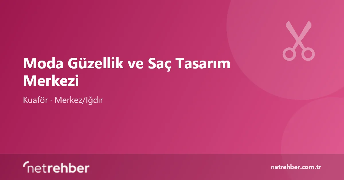 Moda Güzellik ve Saç Tasarım Merkezi kapak görseli