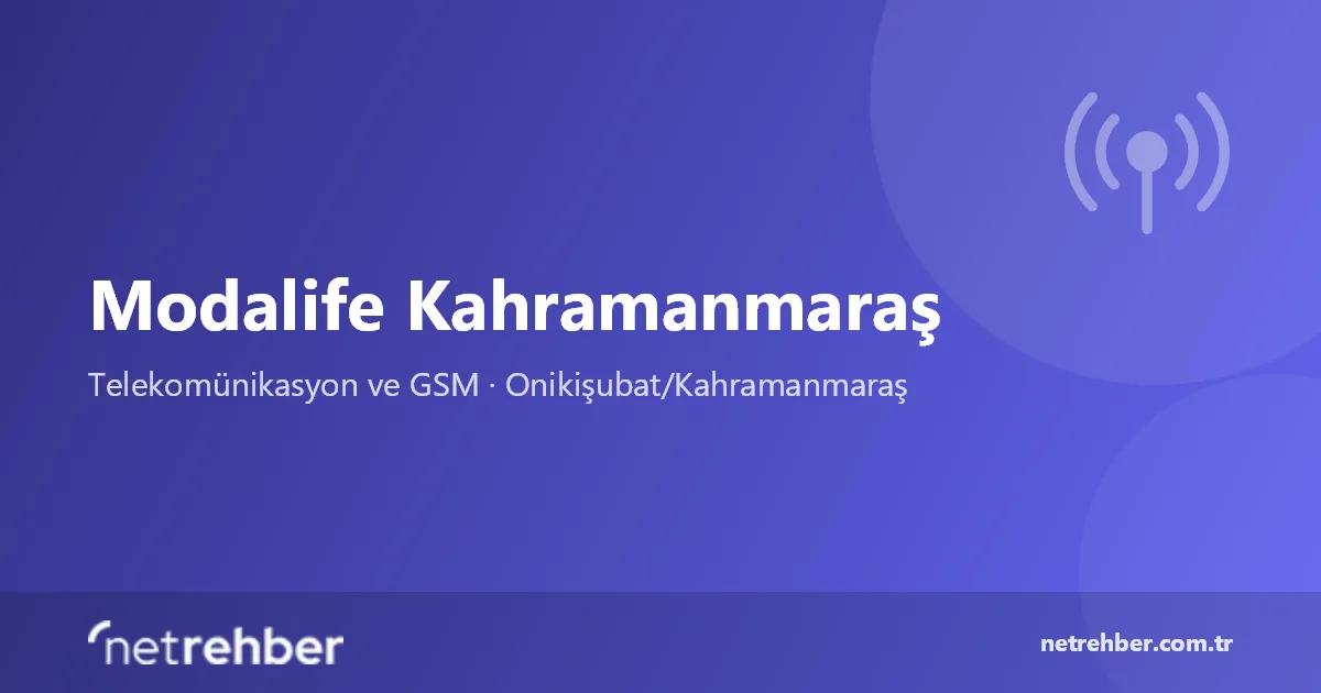 Modalife Kahramanmaraş kapak görseli