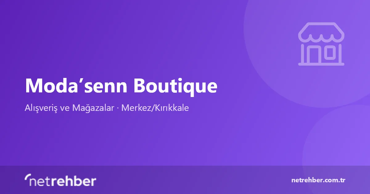 Moda’senn Boutique kapak görseli