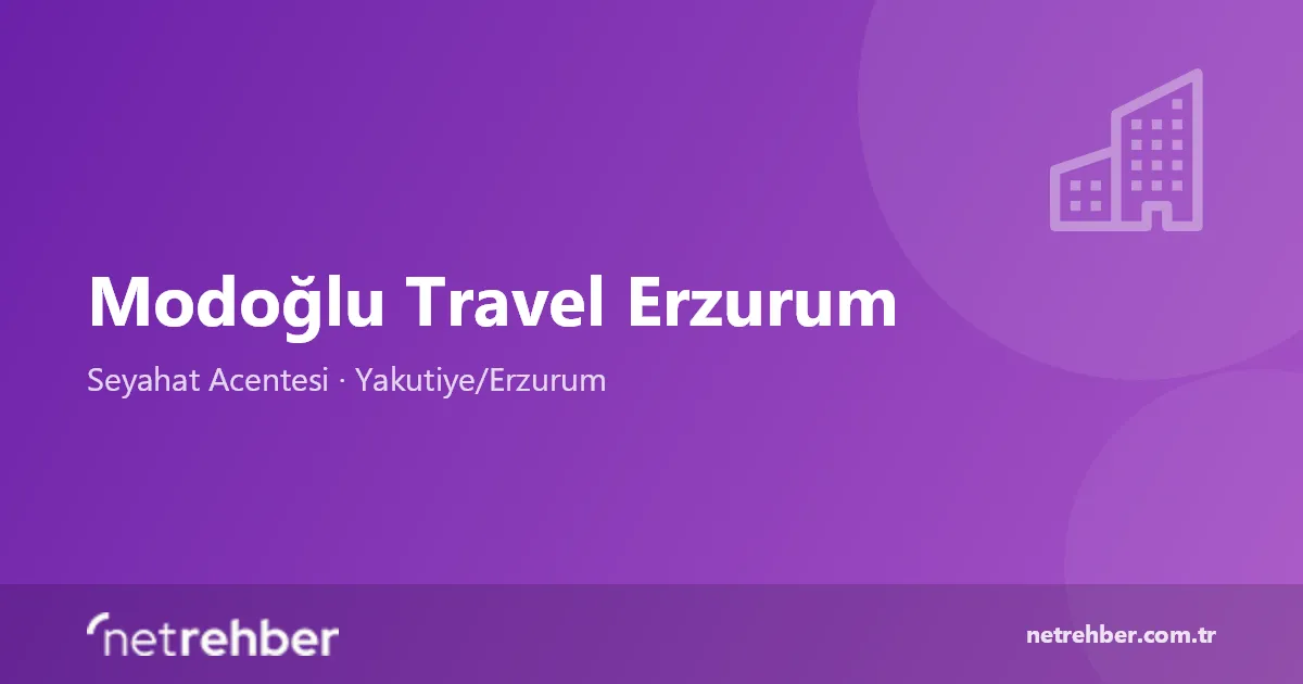 Modoğlu Travel Erzurum kapak görseli