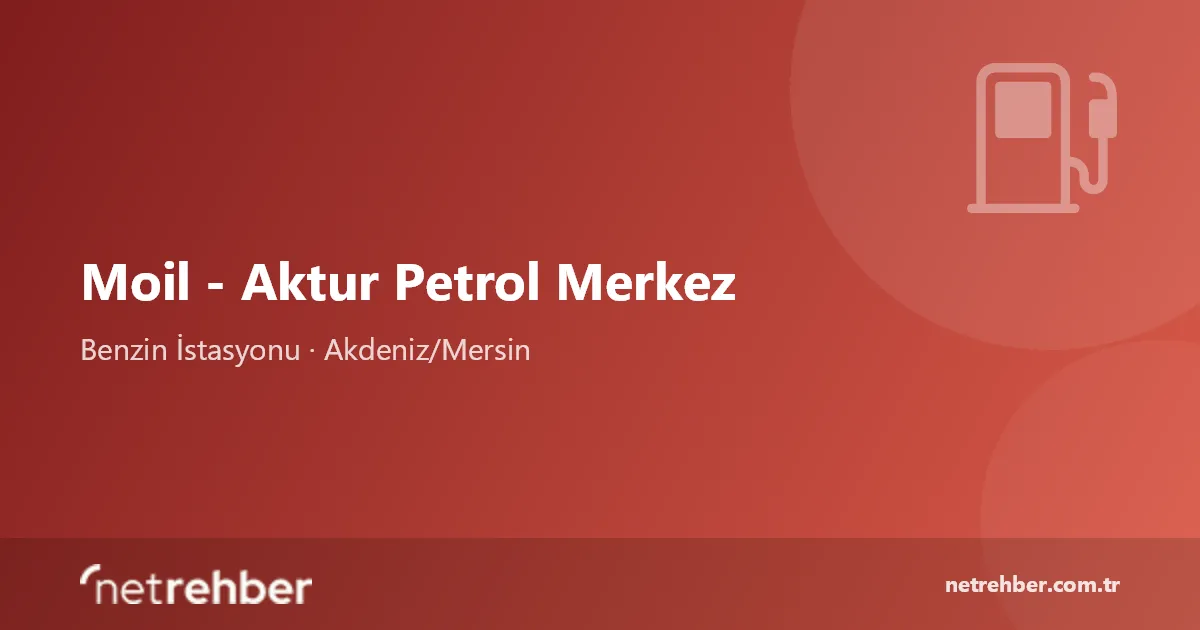 Moil - Aktur Petrol Merkez kapak görseli