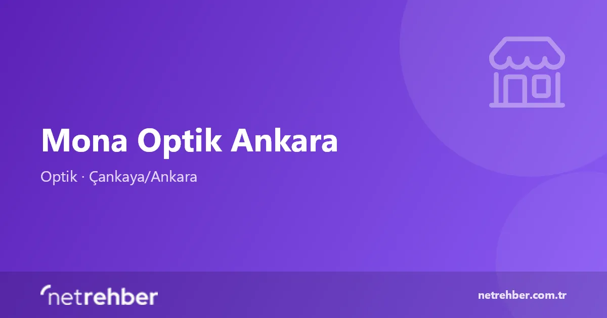 Mona Optik Ankara kapak görseli