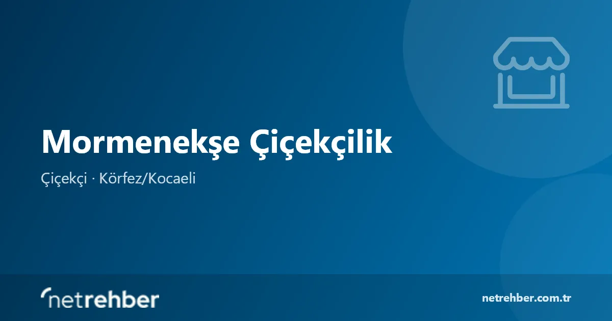 Mormenekşe Çiçekçilik kapak görseli