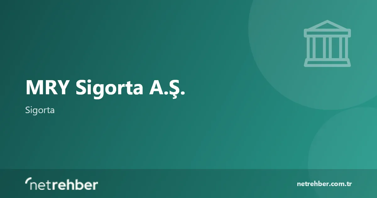 MRY Sigorta A.Ş. kapak görseli