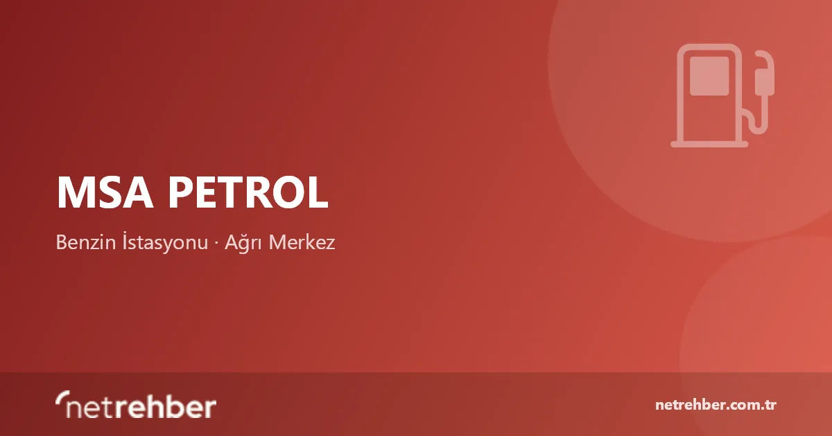 Msa Petrol kapak görseli