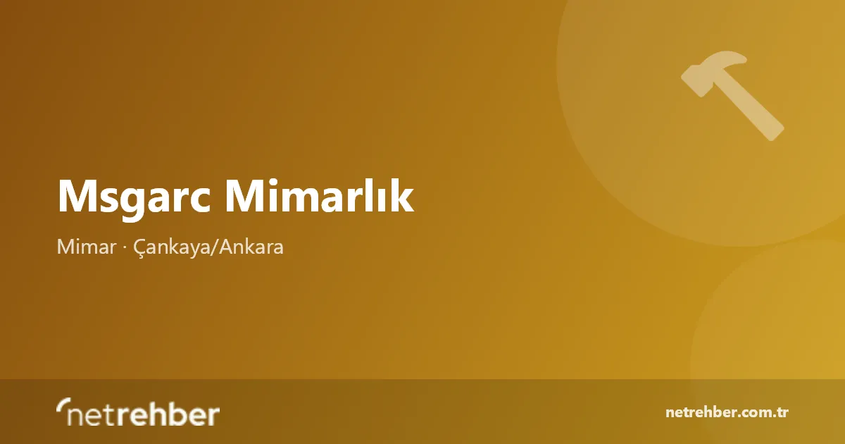 Msgarc Mimarlık kapak görseli