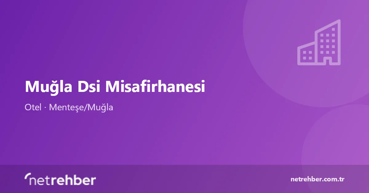 Muğla Dsi Misafirhanesi kapak görseli