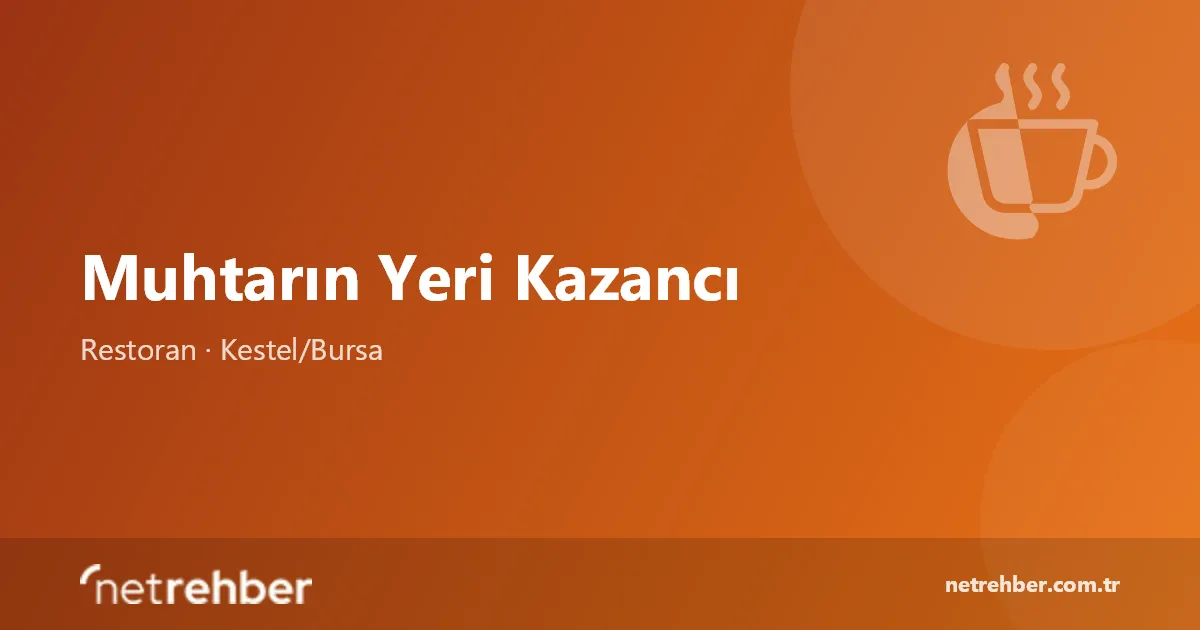 Muhtarın Yeri Kazancı kapak görseli