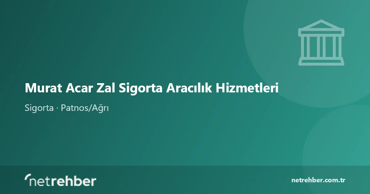 Murat Acar Zal Sigorta Aracılık Hizmetleri kapak görseli