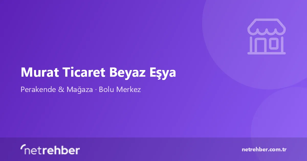 Murat Ticaret Beyaz Eşya kapak görseli