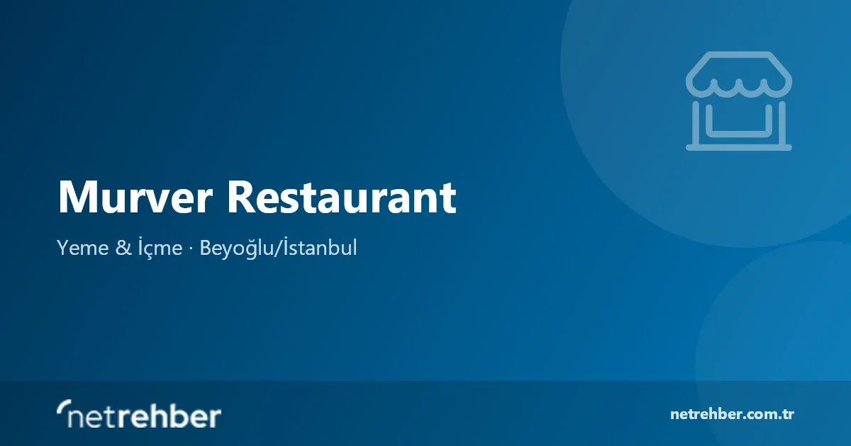 Murver Restaurant kapak görseli