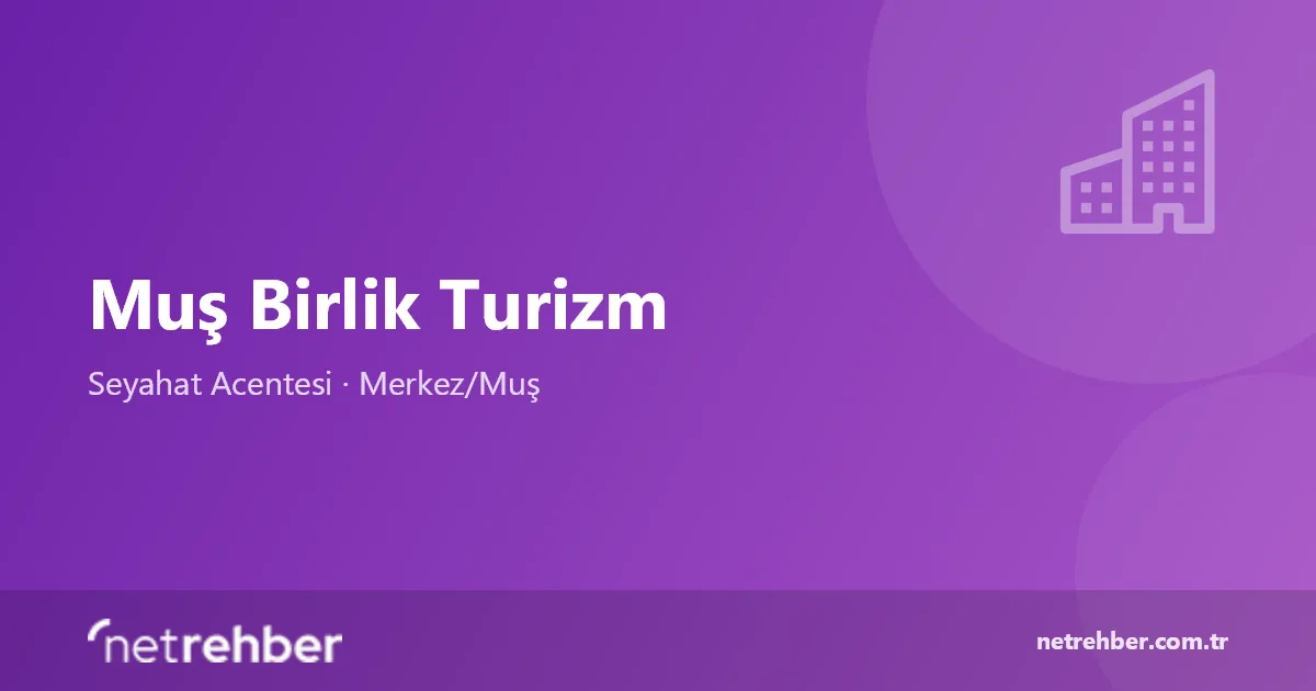 Muş Birlik Turizm kapak görseli