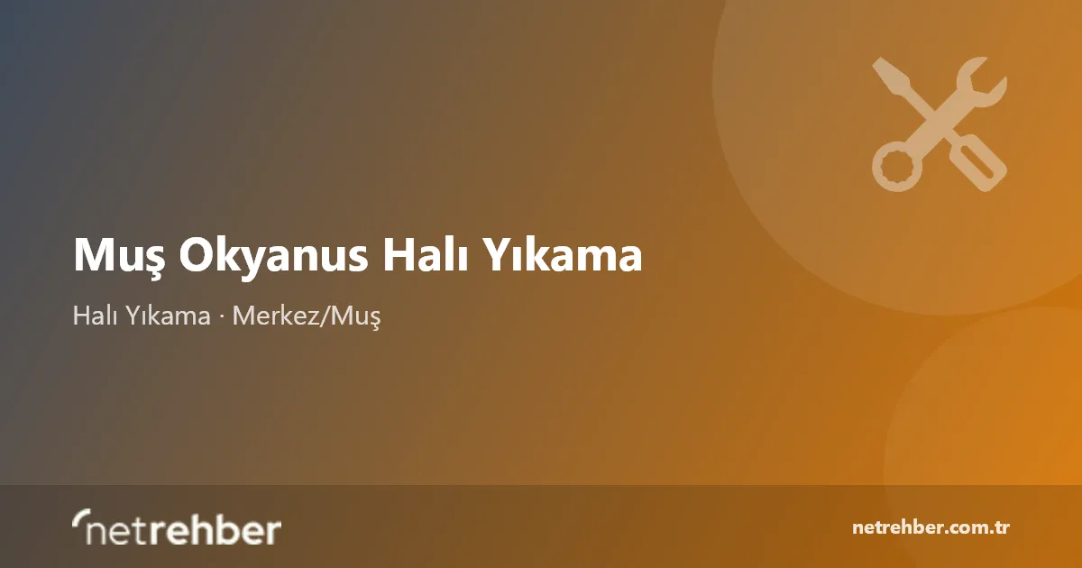 Muş Okyanus Halı Yıkama kapak görseli