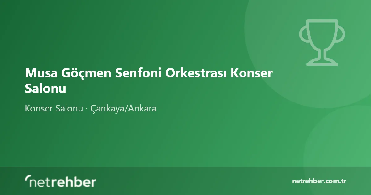 Musa Göçmen Senfoni Orkestrası Konser Salonu kapak görseli