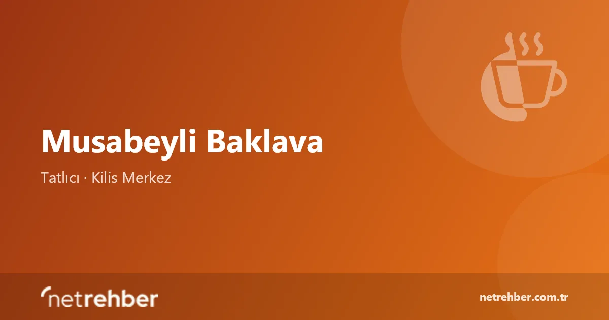 Musabeyli Baklava kapak görseli