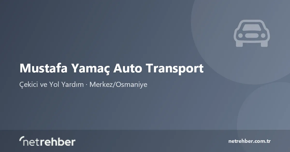 Mustafa Yamaç Auto Transport kapak görseli