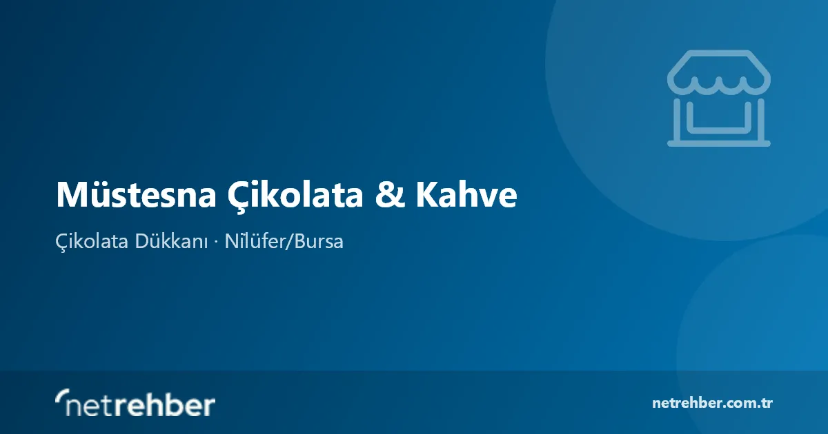 Müstesna Çikolata & Kahve kapak görseli