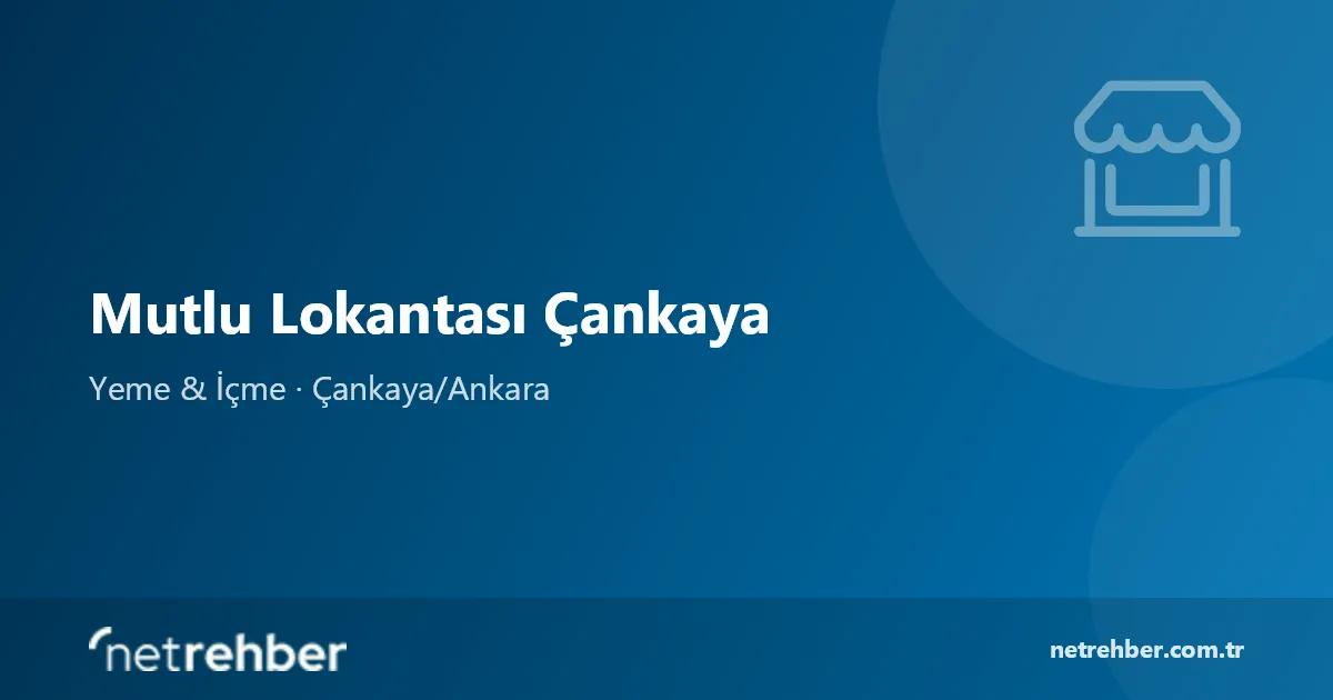 Mutlu Lokantası Çankaya kapak görseli