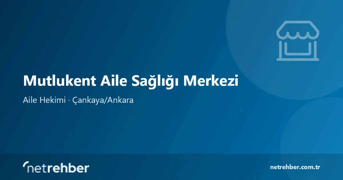 Mutlukent Aile Sağlığı Merkezi kapak görseli