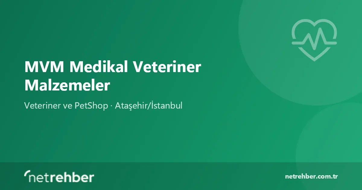 MVM Medikal Veteriner Malzemeler kapak görseli