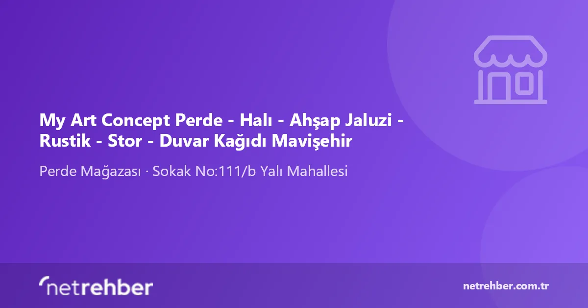 My Art Concept Perde - Halı - Ahşap Jaluzi - Rustik - Stor - Duvar Kağıdı Mavişehir kapak görseli