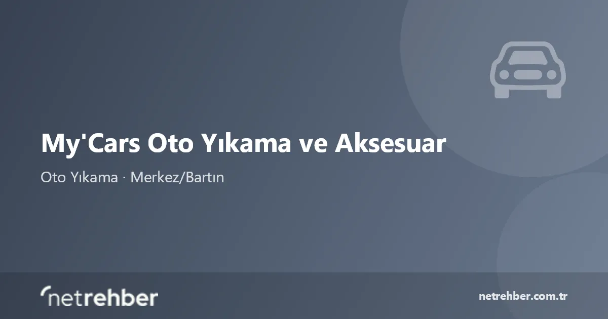 My'Cars Oto Yıkama ve Aksesuar kapak görseli