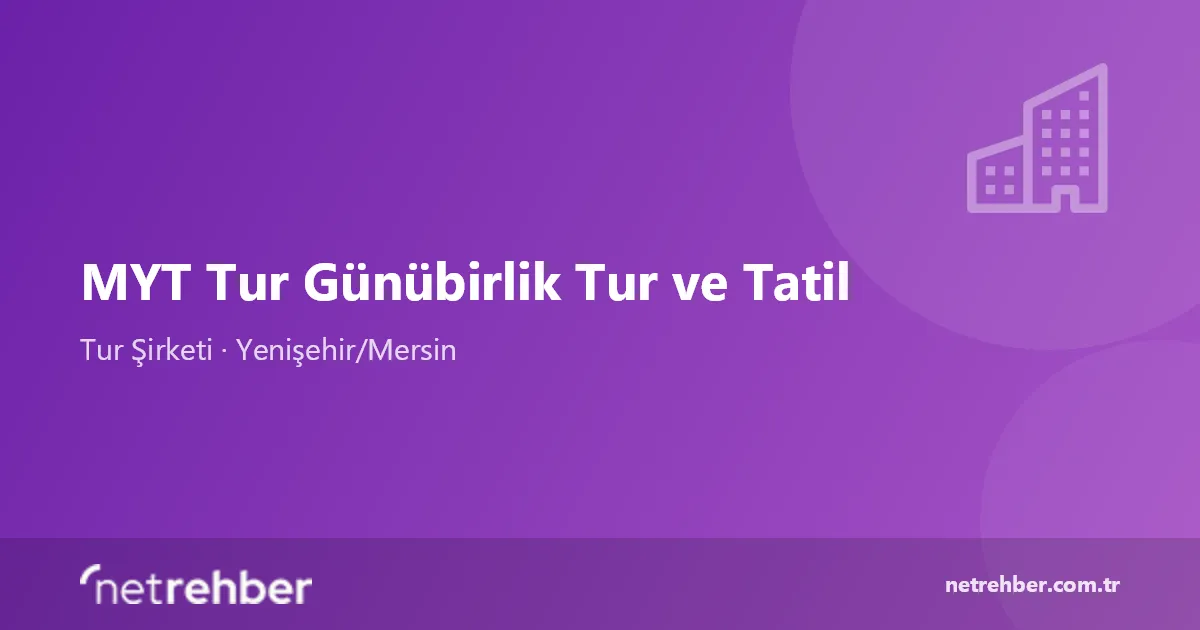 MYT Tur Günübirlik Tur ve Tatil kapak görseli
