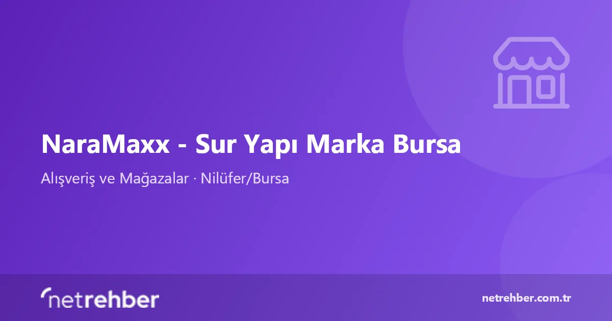 NaraMaxx - Sur Yapı Marka Bursa kapak görseli