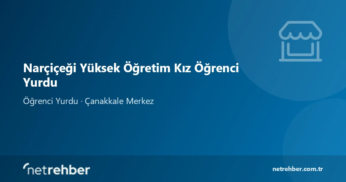 Narçiçeği Yüksek Öğretim Kız Öğrenci Yurdu kapak görseli